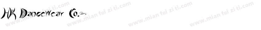 HK Dancewear Co.字体转换